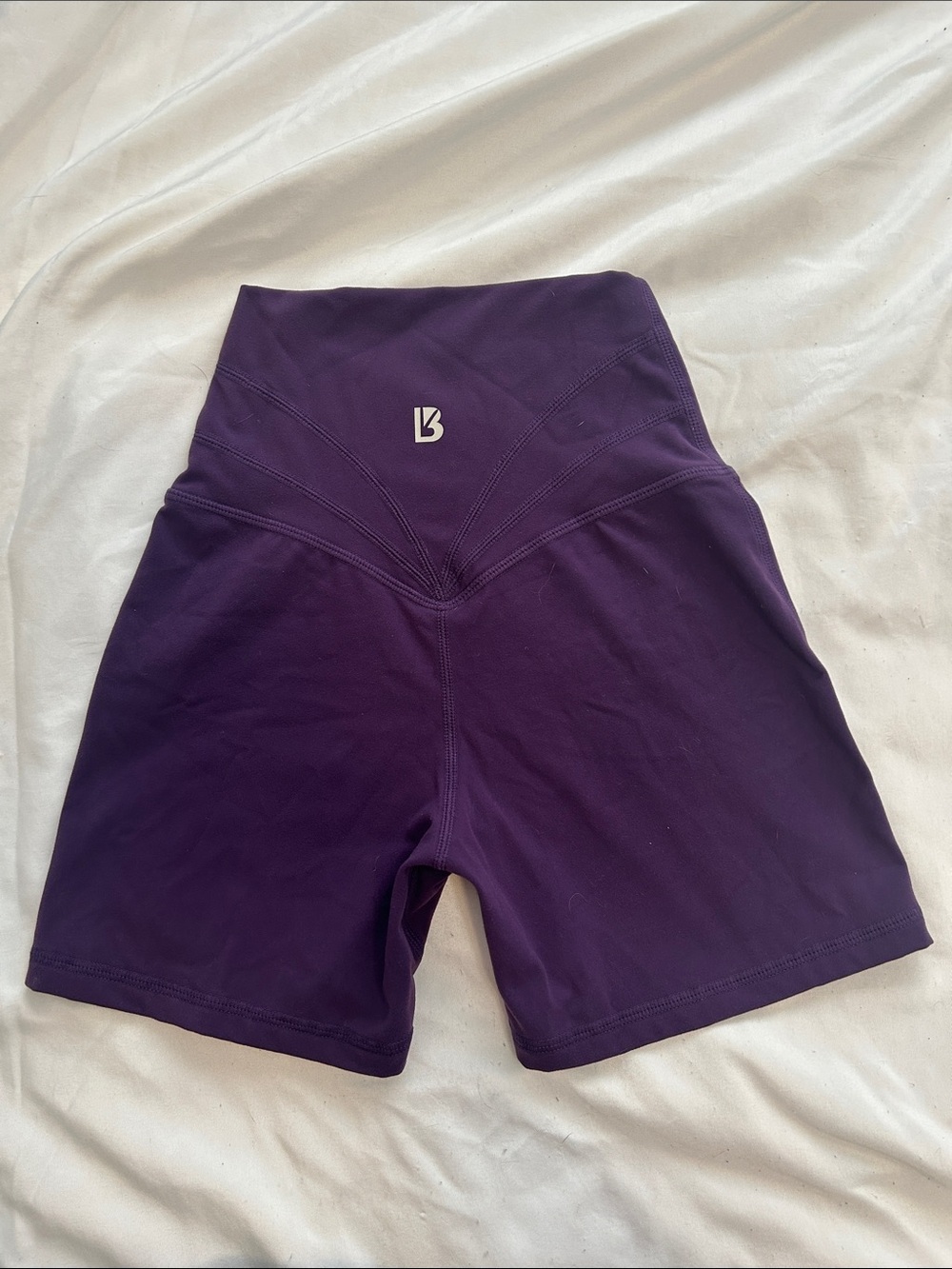 BuffBunny Purple High-Waist Bike Shorts